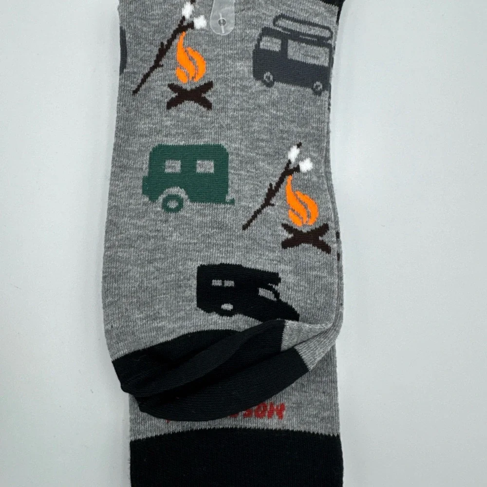 Mossy Oak 3 Pair‎ Crew Socks Camping Bear Tent Outdoors Hunting NWT 10-13